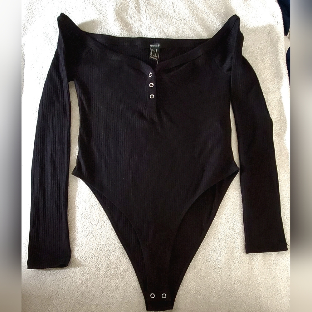 Black Scoopneck Bodysuit